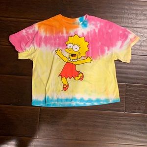 Lisa Simpson tie die shirt
